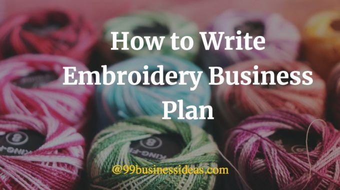 how to write embroidery business plan