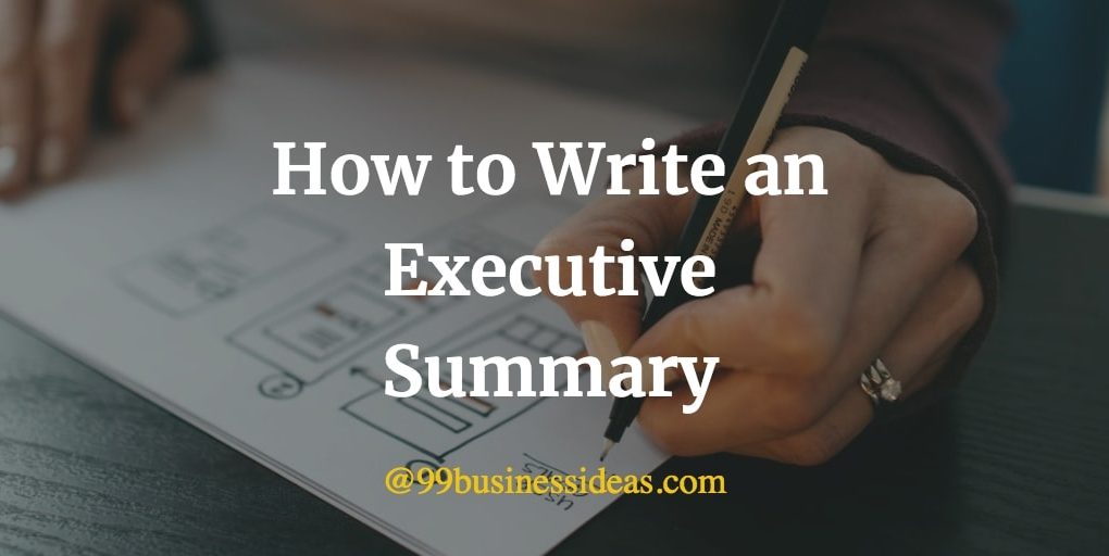 how to write an executive summary for a business plan