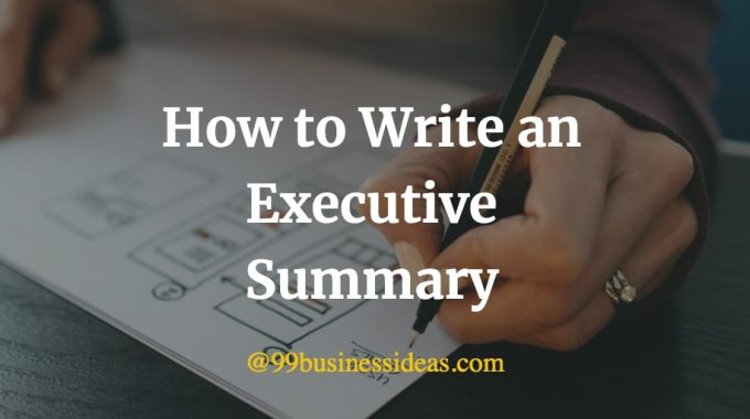 how to write an executive summary for a business plan
