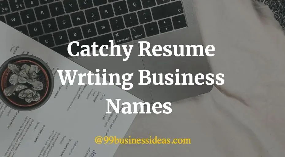 here is a list of catchy resume writing business names