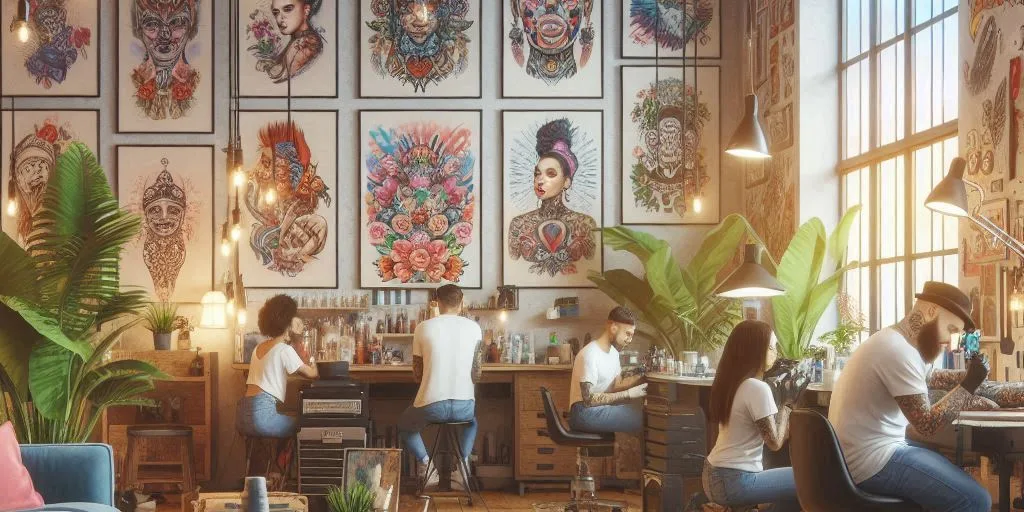 image of a tattoo parlor retail shop