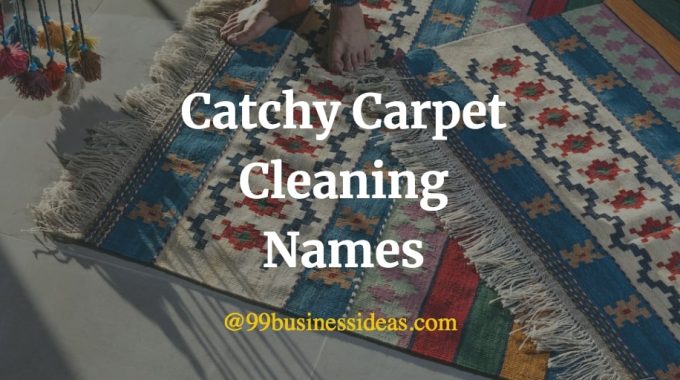 catchy carpet cleaning company names and name ideas