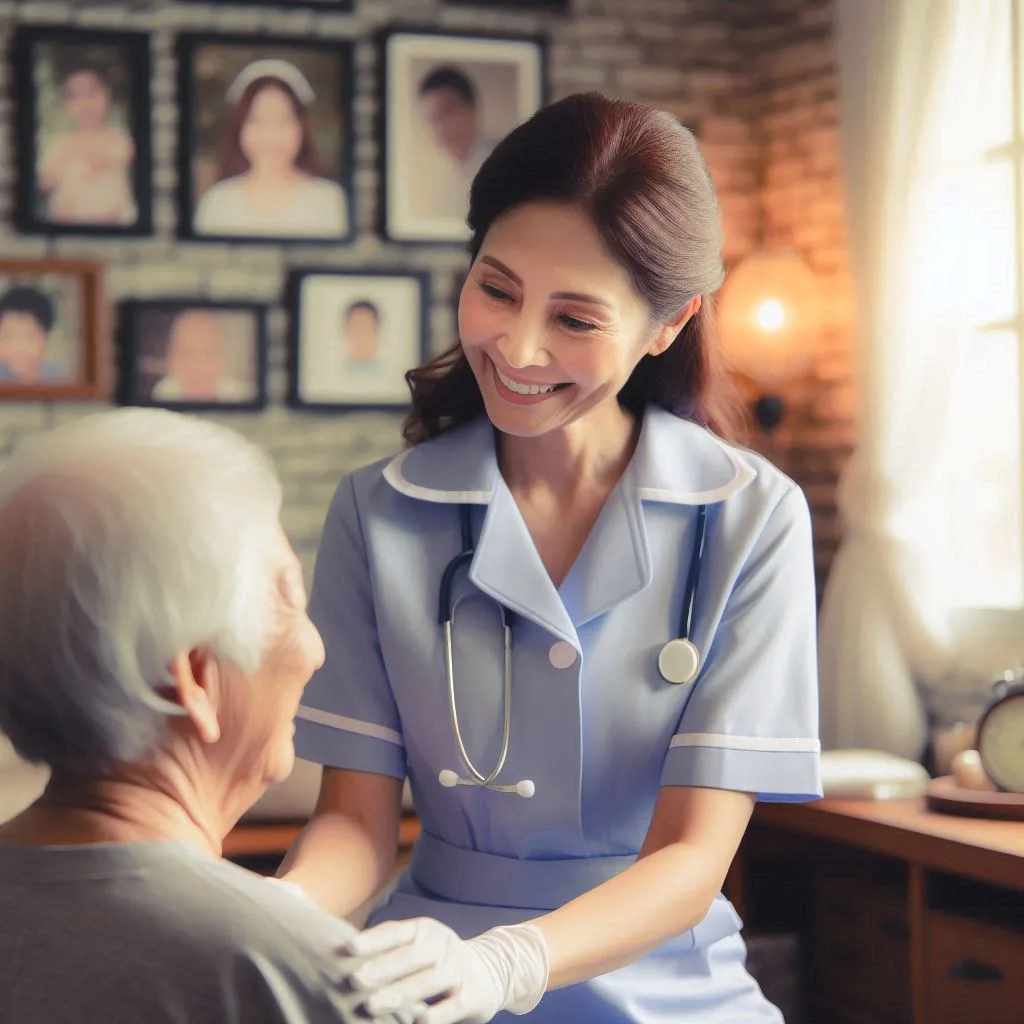 an image of Nurse entrepreneur working from home